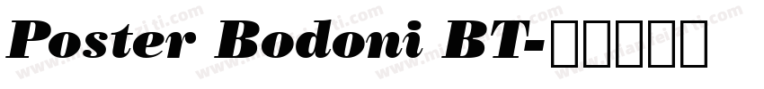 Poster Bodoni BT字体转换